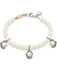 Unaloe - Sterling Natural Pearl Leaf Charm Bracelet For – Adjustable Elegant Jewelry- Essence Of Nature - Lyst