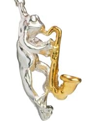 Simon Kemp Jewellers - Frog Saxophonist Pendant Eighteen Carat On Solid Sterling - Lyst