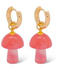 VALERIE CHIC - Mushroom Cherry Quartz Earrings 18K - Lyst
