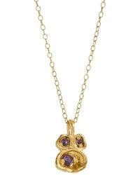 Claire Hill Designs - Amethyst Lichen Pendant Necklace - Lyst