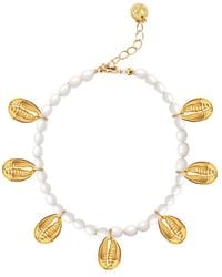 Adriana Pappas Designs - Pearl & Shell Charms Anklet - Lyst