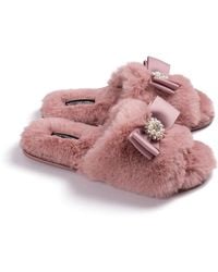 Pretty You London - Anya Slider Slipper With Diamante - Lyst