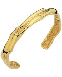 LINYA JEWELLERY - Medusa Amorf Thin Cuff Bracelet - Lyst