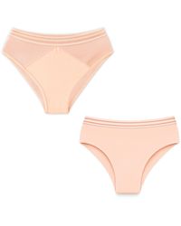 Zelf Intimates - Seamless & Cheeky Panties Set – Soft Peach - Lyst