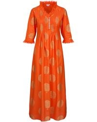 At Last - Cotton Annabel Maxi Dress - Lyst