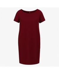 Conquista - Wine Sack Style Punto Di Roma Short Sleeve Dress - Lyst