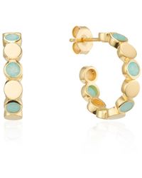 Auree - Ortigia Amazonite & Vermeil Disc Hoop Earrings - Lyst