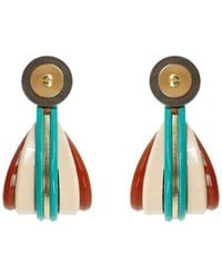 Gissa Bicalho - Acrylic Handmade Earring Hoop Empire Cinnamon - Lyst