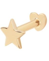 Vanhi - 14K Solid Star Flat Back Stud - Lyst