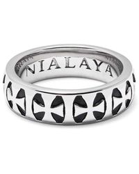 Nialaya - Vintage Silver Iron Cross Signet Ring - Lyst