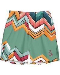 Anchor and Crew - Vibrant Motif Pattern Recycled Fabric Swim Shorts - Lyst