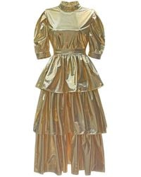 Madeleine Simon Studio - Bauble A Metallic Tiered Chandelier Haus Dress - Lyst