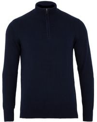 Paul James Knitwear - Lightweight Foster Cotton Zip Neck Jumper - Lyst