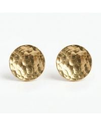 Melt'm Jewelry - Filled Hammered Disc Stud Earrings - Lyst