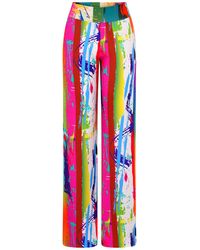 Beatrice von Tresckow - Brush Stroke Wide Stretch Flare Trousers - Lyst