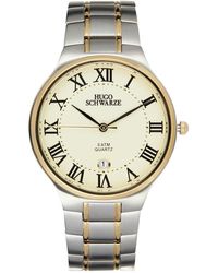 Bermuda Watch Company - Hugo Schwarze Kahlo And Gold Bracelet Watch S - Lyst