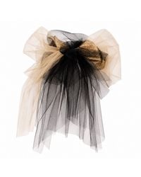Miro Misljen - Neutrals Champagne & Couture Bow Veil Headpiece - Lyst