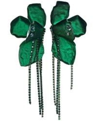 Laura Daili - Emerald Blossom Earrings - Lyst