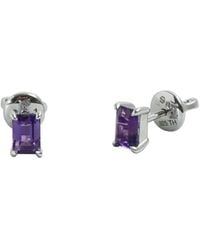 Onia - Amethyst Studs - Lyst