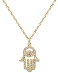 KAMARIA - Hamsa Crystal Necklace - Lyst