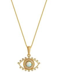 Karma and Luck - Luminous Guard Opal Evil Eye Necklace - Lyst