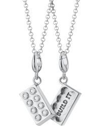 Lily Charmed - Sterling Building Block Charm Necklace - Lyst