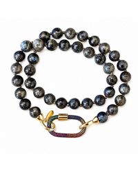 Persia Dona Jewelry - Labradorite Clasp Choker Necklace - Lyst