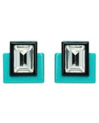 Gissa Bicalho - Handmade Acrylic Earring S Deco Rectangular Cut-Off Stone - Lyst