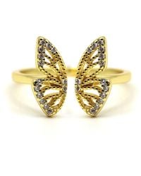 VicStoneNYC Fine Jewelry - Happy Butterfly Natural Diamond Solid Ring - Lyst