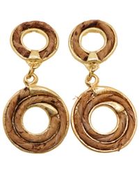 Nart Nature Making Art - The Double Round Banana Fiber Earrings - Lyst