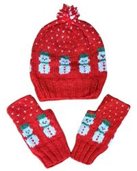 Springmoonatelier - Handmade New Year Wool Hat And Glove Set - Lyst