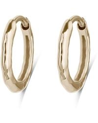 Zohreh - Hammered Huggie Hoop Earring Pair 9K - Lyst
