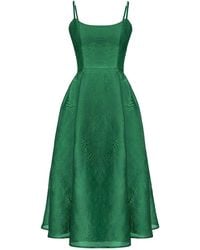 POST MERIDIEM - Jacquard Fitted Corset Bustier Dress - Lyst