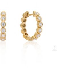 The Jewelz - Neutrals 'Starlit Sequence' Huggies Plated Earrings - Lyst