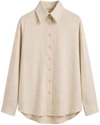 Nocturne - Neutrals Linen Oversized Shirt - Lyst