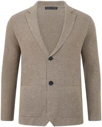Paul James Knitwear - Lightweight Jaspe Cotton Ezra Knitted Blazer - Lyst