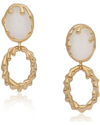 Preeti Sandhu - Neutrals Molten Flame Moonstone Earrings - Lyst