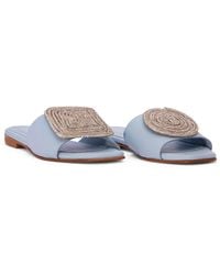 Beautiisoles by Robyn Shreiber Made in Italy - Adeline Baby Leather Work Evening Party Comfortable Flat Sexy Sandal - Lyst