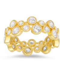 Kylie Harper - Abstract Bezel-Set Diamond Cz Eternity Band Ring - Lyst