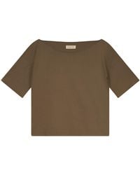 Marianne by Marie Jordane - Cléo Asymmetrical T-Shirt Khaki - Lyst