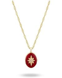 LINYA JEWELLERY - Clared Enamel Pole Star Locket - Lyst
