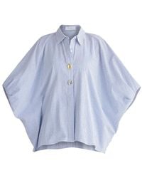 Paisie - Metallic Button Details Oversized Blouse - Lyst
