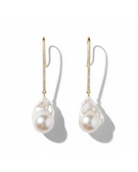 Figaru Fine Jewelry - Baroque Pearl Drop Earrings - Lyst