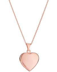 Posh Totty Designs - Rose Gold Plated Heart Locket Necklace - Lyst