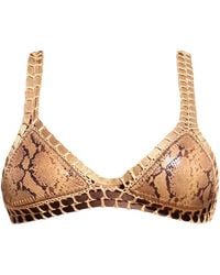 Luxsea Swimwear - Anya Snake Print Crochet Bikini Top - Lyst