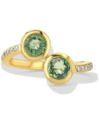 Jewelbird - Sapphire And Diamond Toi Et Moi Ring - Lyst