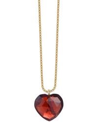 Katy Faye - Charlotte Garnet Heart Necklace - Lyst