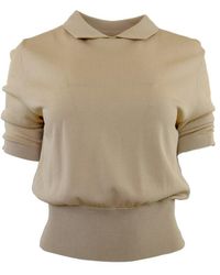 Theo the Label - Neutrals Kallisto Cropped Sheer Slv Pullover - Lyst