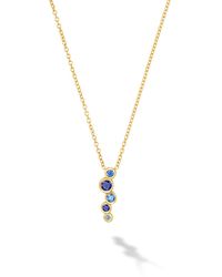 Dower & Hall - Solid Sapphire & Aquamarine Small Cascade Pendant - Lyst