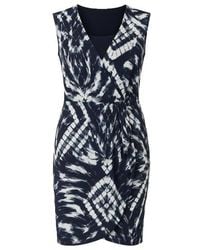 Conquista - Print Dress With Uneven Hemline - Lyst